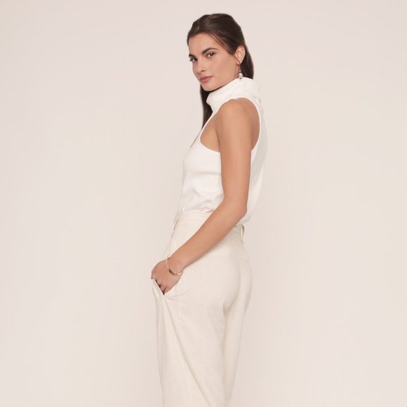 Parker Turtleneck Tank | White - Picture 4 of 9